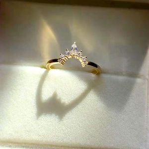 Solid 10k gold moissanite band